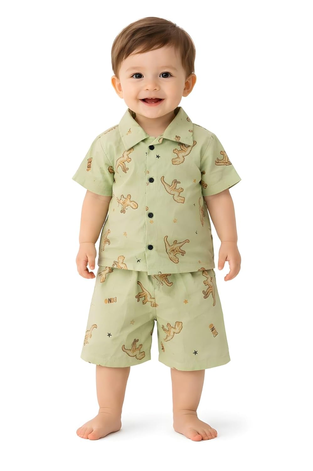 BOOSTY Baby Boys Print Shirt and Shorts Set, Short Sleeve Button Down Outfit - Review, Price and Buying Guide