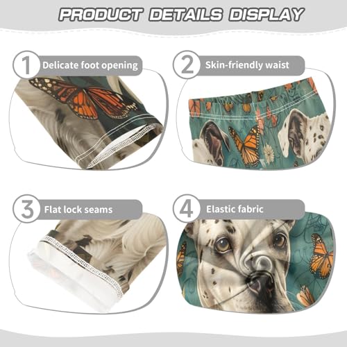 Toddler Girls Leggings Printed Yoga Pants Leggings Garden Dog Butterfly for Kids3