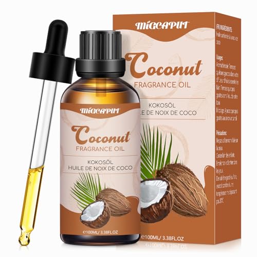 Migcaput Aceite Esencial De Coco 100ml, Aceite De Fragancia Afrutada Naturales, Premium Coco Aceite Esencial De Aromaterapia Para Humidificador, Difusor, Baño, Spa, Masaje, Vela De Bricolaje Migcaput Aceite Esencial De Coco 100ml, Aceite De Fragancia Afrutada Naturales, Premium Coco Aceite Esencial De Aromaterapia Para Humidificador, Difusor, Baño, Spa, Masaje, Vela De Bricolaje