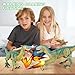 VERTOY Remote Control Dinosaur Toys for Kids - Build a Big Walking Velociraptor Dino with Light and Sound, Birthday Gift Ideas for Boys and Girls 3-5 5-7 8-12 Year Old