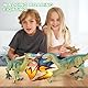 PREBOX RC Dinosaurier Spielzeug für Kinder - Ferngesteuerter Elektrischer Velociraptor Dino mit Licht und Sound Gehen Brüllen Twist Geburtstag Geschenk 3 4 5 6 7 8-12 Jahre Jungen