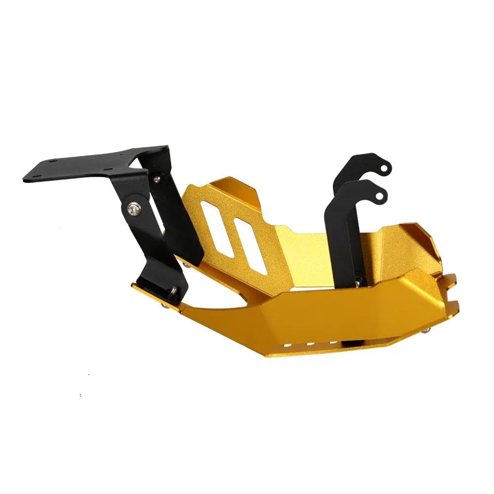 Schutzplatte Motor-Schmutzschutz, kompatibel mit MONKEY 125 2022-2023 GROM 125 JC92 Alle Baujahre, DAX 125 ST125 2022-2024, Motorrad Motor Schutz Abdeckung Basis Chassis Schutz Skid Platte (Gold)