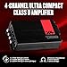 DS18 X4 Amplifier 4-Channel Ultra Compact Class D 4 x 70 Watts RMS @ 4-ohm, Stereo Full Range, Car Audio Amplifier, Great Compact Amp for Motorcycle, Powersports