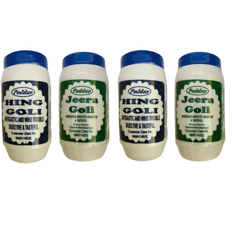 Poddar Hing Goli & Jeera Goli Churan Digestive Pachak & Tasty Healthy Mouth Freshener | After-Meal Snack Combo - 100 Grams Each (Pack of 4)-image-34