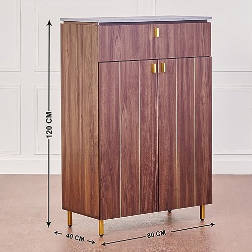 Image of Home Centre Roger 15 Pair Shoe Rack - Brown