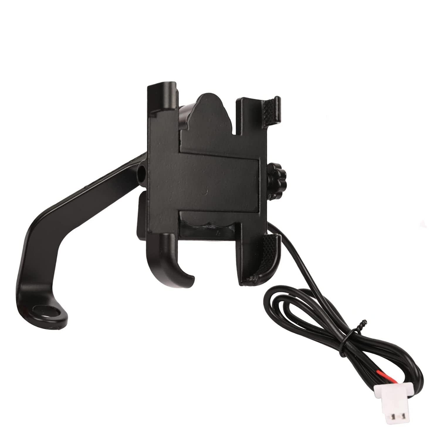 DEEP Traders USB Charging Mobile Holder for Bike & Motorcycle | Adjustable Handlebar Phone Mount with USB Charger | Universal Mobile Stand Holder for Smartphones – Black-image-15