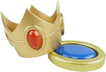 CrazyCatCos Princess Peach Crown and Bowsette Super Crown Accessory Props