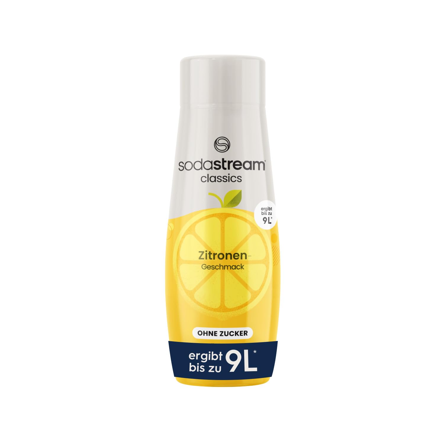 SodaStream Sirup Zitrone ohne Zucker, 440 ml – ergibt bis zu 9 Liter Fertiggetränk