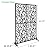 72“ H x 45.3” W Cutout Design Metal Privacy Screen, Freestanding Decorative Privacy Screen, Galvanized Iron Room Divider, Waterproof and Rustproof for Indoor/Outdoor Use (Bird Black)