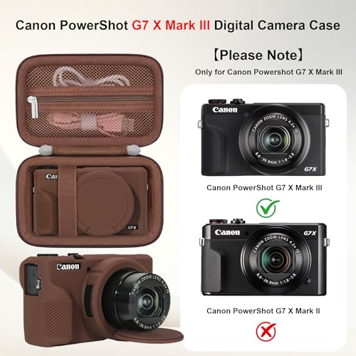Image of Elonbo Camera Carrying Case for Canon PowerShot G7X Mark III Digital Camera