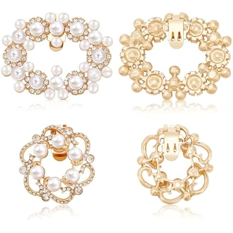 FINGERINSPIRE Pearl Rhinestone Wedding Shoe Clips Cover