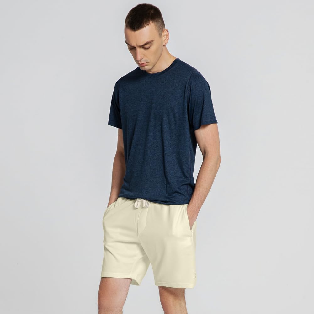 maamgic Mens Athletic Gym Shorts 5/7" Elastic Waist Casual Pajama Pocket Jogger Men Workout Short Pants - Image 2