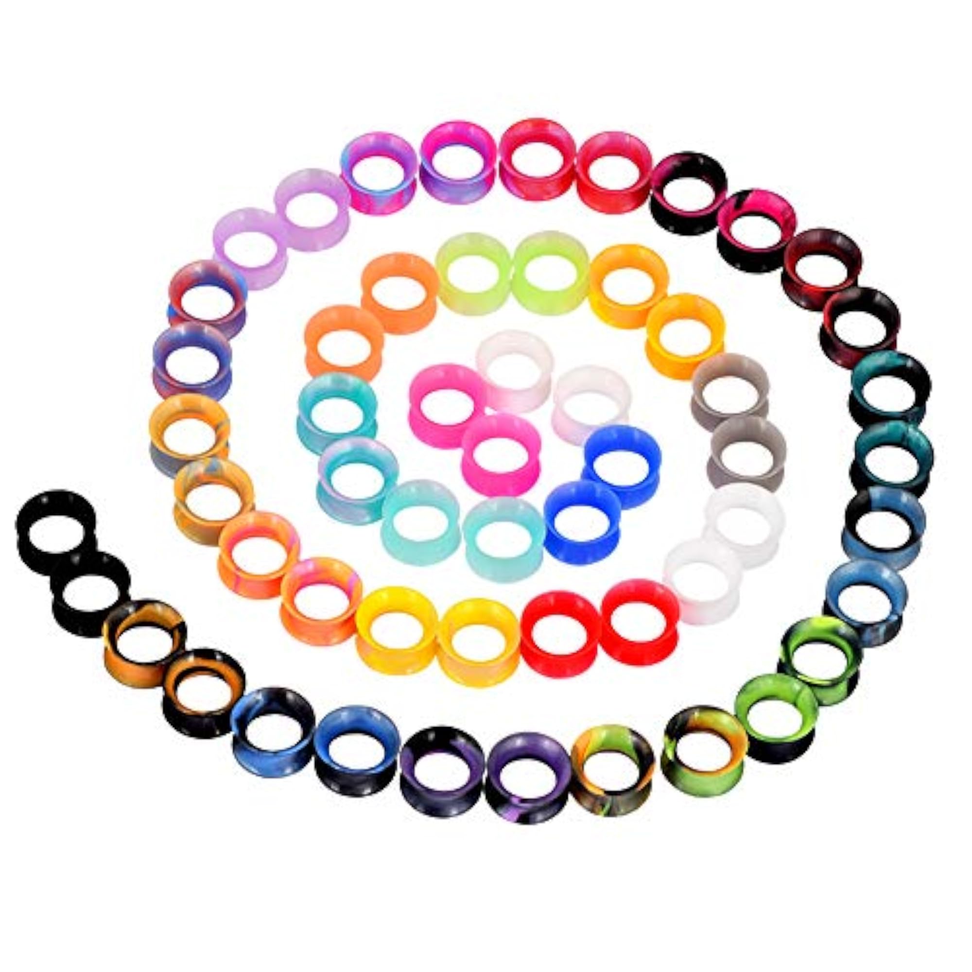 Colorful Silicone Ear Gauges Set