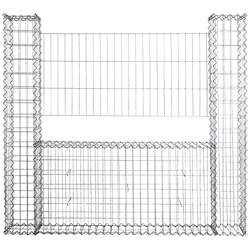 ESTEXO Gabionenwand Spiral-Steingabione Gabione Steinkorb Drahtkorb Gabionenkorb Sichtschutz Mauer (160x20x150 cm) ESTEXO Gabionenwand Spiral-Steingabione Gabione Steinkorb Drahtkorb Gabionenkorb Sichtschutz Mauer (160x20x150 cm)