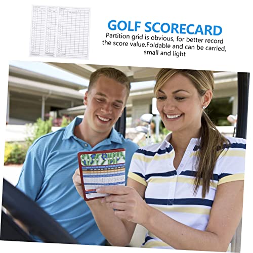 Happyyami: 12 tarjetas de marcador para golf, ligeras y portátiles, herramienta para registrar puntuaciones fácilmente, ideal para entusiastas del golf miniatura 5