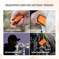 OLIGHT Baton 4 Kit, Taschenlampe led aufladbar mit dimmbarem Ladecase, kleine Lampe mit bis zu 190 Tagen Laufzeit, 1300 Lumen und 170m Leuchtweite für den Arbeit und Alltag, IPX8 wasserdicht, Orange – Ansicht 8