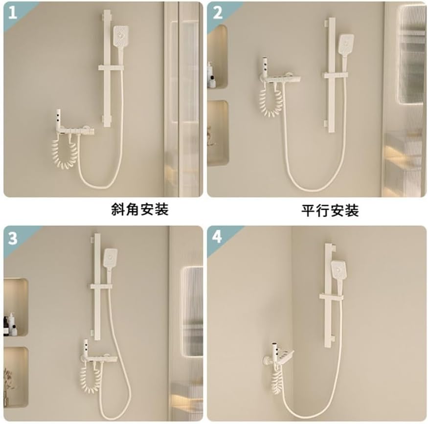 HBJWOV Split Shower Shower Set All Copper Bathroom Bathroom White Bath Without Top Spray