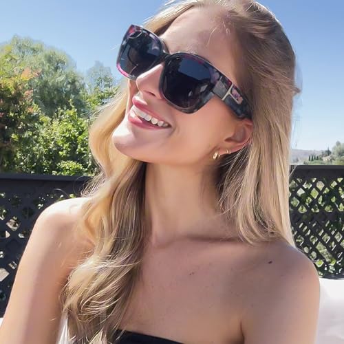 VIEWBETTER® Polarized Fit Over Glasses Sunglasses for Women Men Oversized Trendy Stylish Snap Shades UV400 Protection S75112