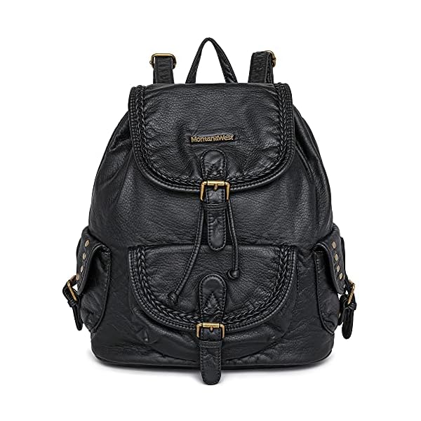 Montana West Backpack Purse for Women Soft Washed Leather Drawstring Casual Travel Large Backpacks