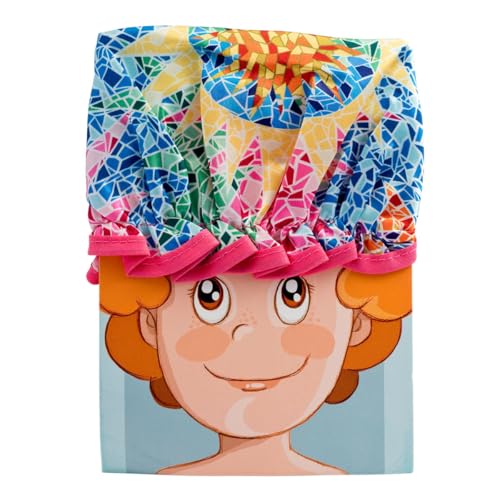 PracticDomus Bonnet de douche imprimé, réutilisable et imperméable avec motifs Giordano di Ponzano (Gaudi)