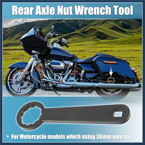 Image of Rear Axle 36mm Wrench Tool Rear Wheel Axle Torque Wrench Hand Tool for Harley Davidson Touring HD-47925 Rear Axle Nut Torque Adapter for Adjust Belt Tension Black Stylish Design