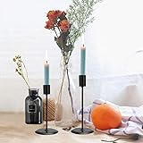 kerzenständer eichenbalken ★ Beste Geschenkwahl：Der DASIAUTOEM stabkerzenhalter schwarz bietet Ihnen eine subtile und elegante Atmosphäre, Ja Wohnzimmer schlafzimmer balkon badezimmer zimmer vintage deko Ideal, geschenke für muttertag Erste Wahl, Es dient als Geschenke für mama Familie und Freunde, sie werden es lieben.