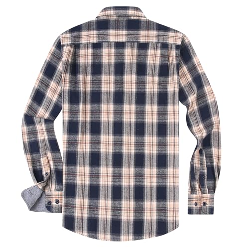 Alex Vando Mens Button Down Shirts Regular Fit Long Sleeve Casual Plaid Flannel Shirt