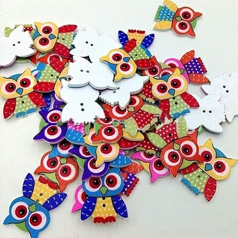 Boutons en bois Qingsb hibou Cover