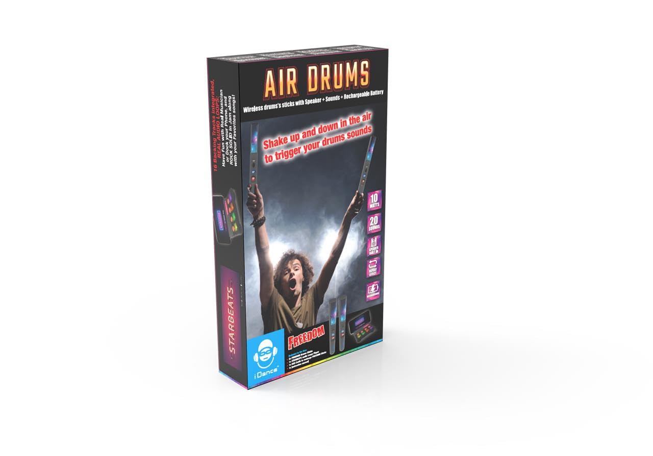 Freedom Drums - Komplettes Schlagzeug Set für Anfänger und Profis, inkl. Drumsticks und Hocker, Perfekt für Kinder und Erwachsene, Robust und Langlebig