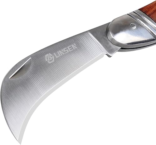 Miniatura 6 de Linsen - Cuchillo de poda e injerto para exteriores, herramienta de brotación de jardín de acero inoxidable, cuchillo de corte múltiple de bolsillo