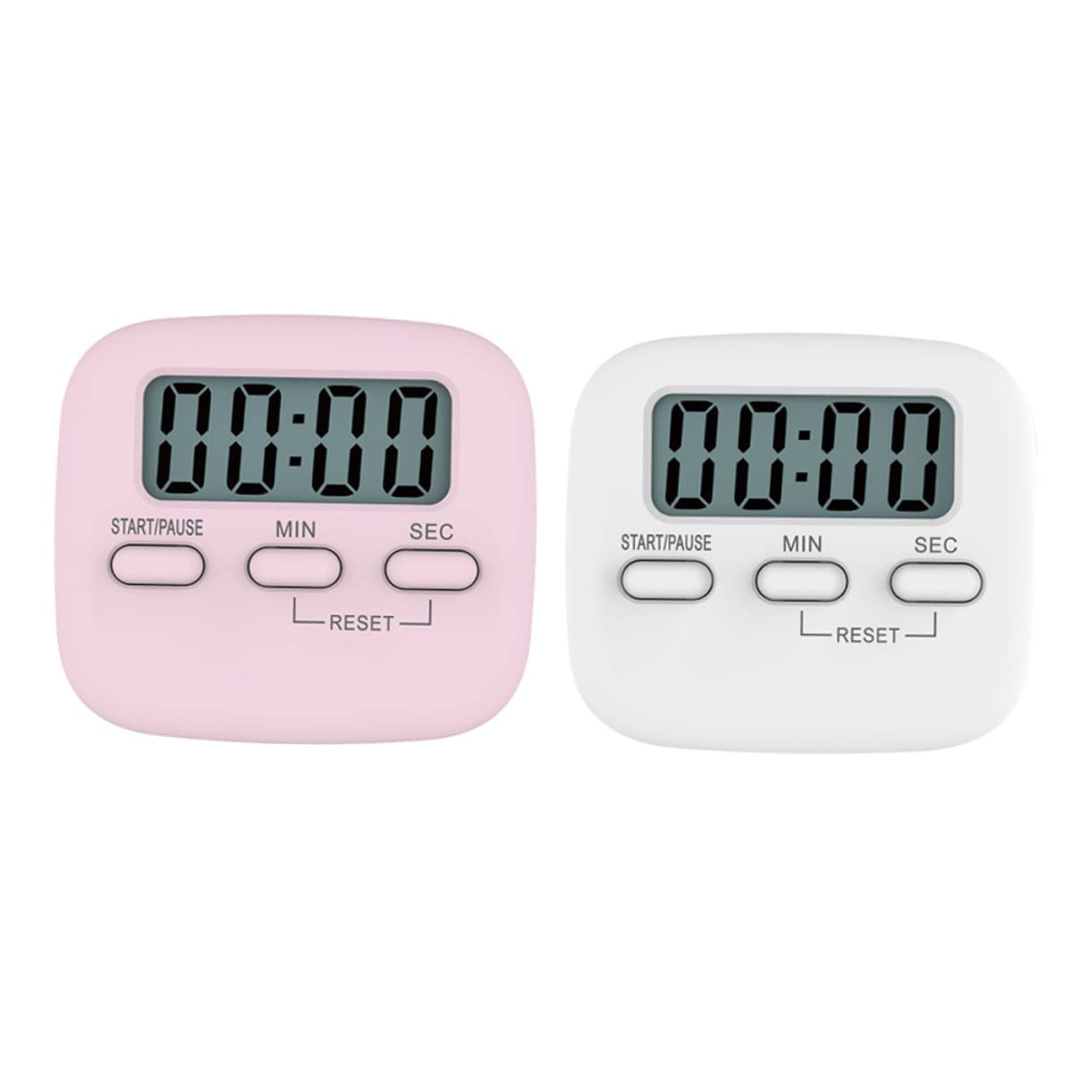 LIFKOME 3 Juegos De Relojes Temporizadores Digitales para Cocina Oficina Gimnasio Baño Estudiantes Alarma Fuerte Fácil De Leer 2 Unidades X 3