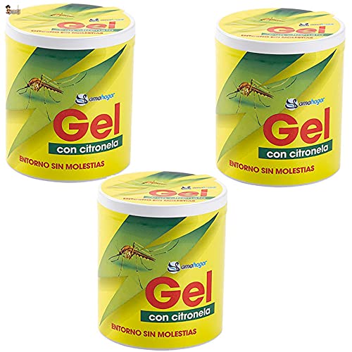 BricoLoco Citronela Gel Repelente antimosquitos. Ambientador. Más cómodo y Seguro Que Velas o aceites. Ahuyentar Mosquitos en Interior o Exterior. Protección Natural. (3)