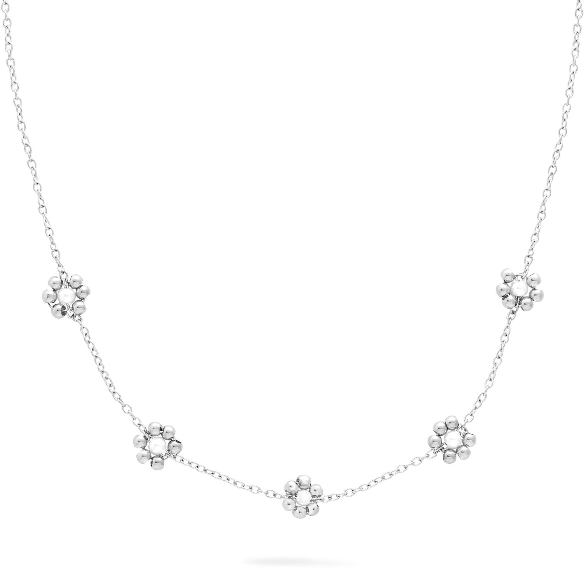 s.Oliver Necklace – Elegant Necklace Made of Polished Stainless Steel – Silver – Rolo Chain 45 cm – Waterproof and Skin-friendly