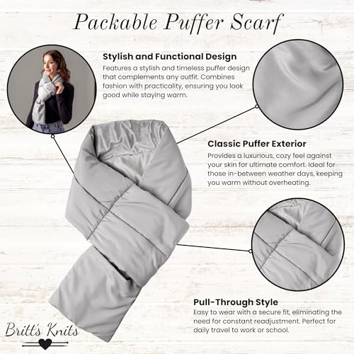 Britt's Knits Puffer Scarf for Women2