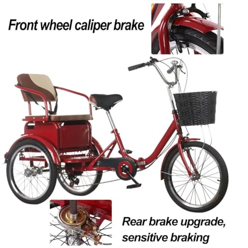 Triciclo Plegable para Adultos y Mayores 20in miniatura 7