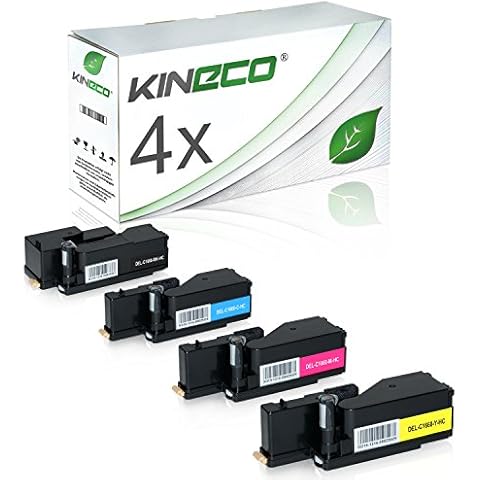 Kineco 4 Toner kompatibel mit Dell C1660 W Cover