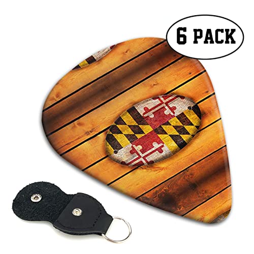 Maryland Flag Lot de 6 médiators pour guitare acoustique, guitare électrique, basse, ukulélé – fins, moyens et épais - Les Beatles, Paul McCartney, John Lennon, RIngo Starr, George Harrison Maryland Flag Lot de 6 médiators pour guitare acoustique, guitare électrique, basse, ukulélé - fins, moyens et épais – Image 3