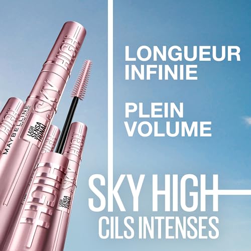 Maybelline New York Lash Sensational Sky High Washable Eyelash Mascara Makeup, Volumizing, Lengthening, Defining, Curling, Multiplying, Buildable Formula, Very Black, 7.2 ml - Image 3