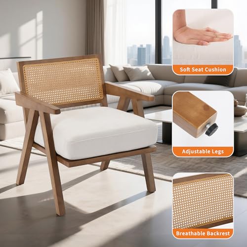 Sillón K-Shape Beige con Asiento de Lino miniatura 3