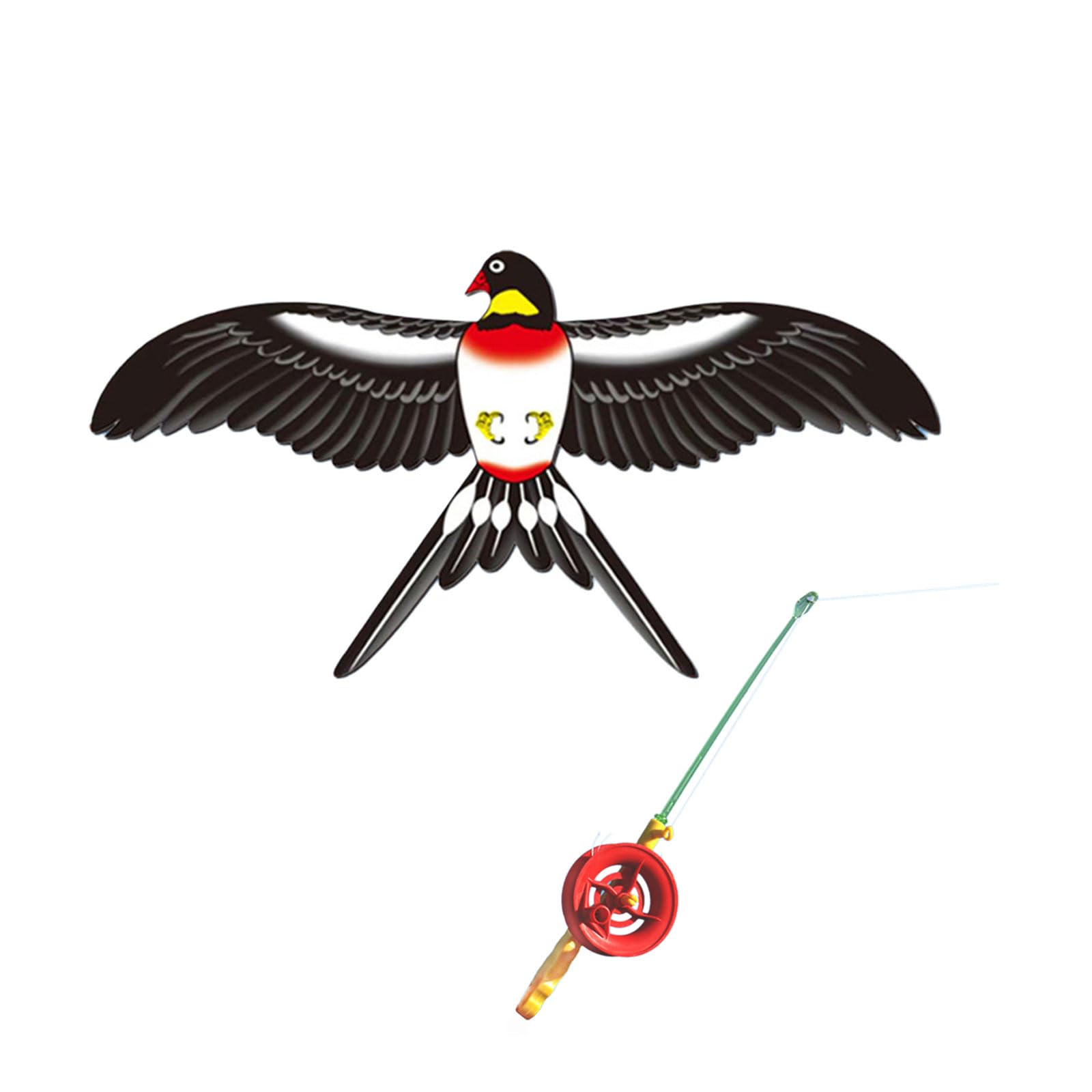 Dynamic Wing Kites Flying Fishing Rod Child Beach Flying Vacation Outdoor Backyard Toy Family Activity Dynamic for Kids Family Gathering