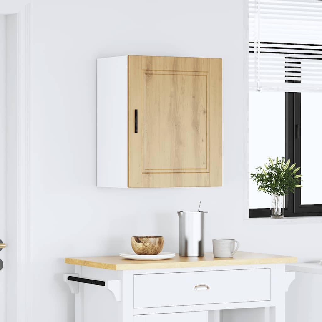 Porto Küchen Hängeschrank, Artisan-Eiche Holzwerkstoff, 50x31x60 cm, Wandmontage, Langlebiger Küchenschrank für Geschirr und Kochutensilien, Feuchtigkeitsbeständig
