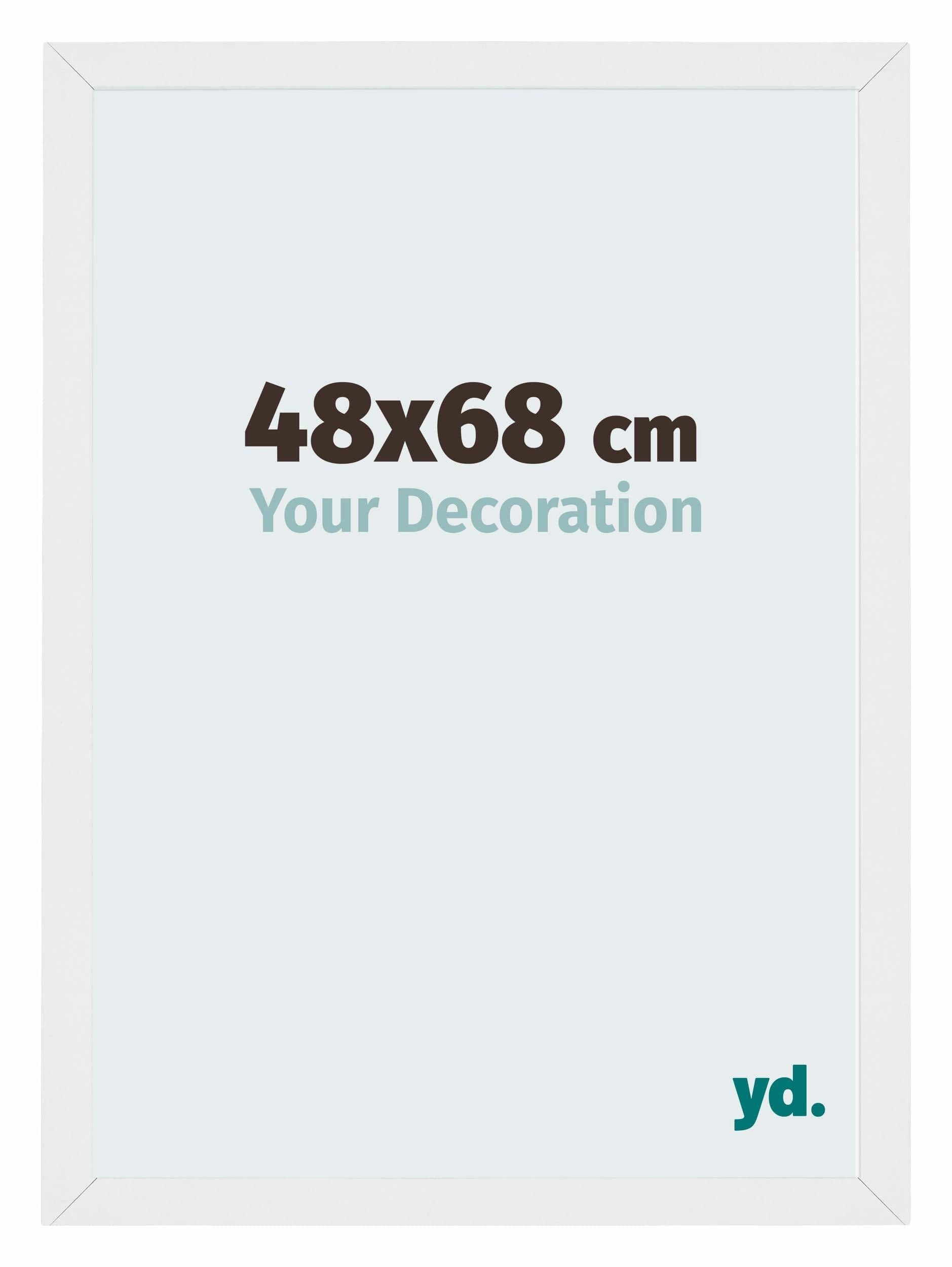 Your Decoration - Picture Frame 48x68 cm - White High Gloss - Decorative Wall Frame in MDF with Antireflection - Frame 48x68 - Mura