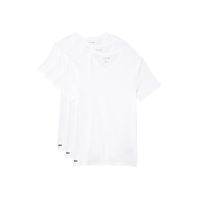 Lacoste 100% Cotton Slim Fit V neck T shirt 3 pack Men