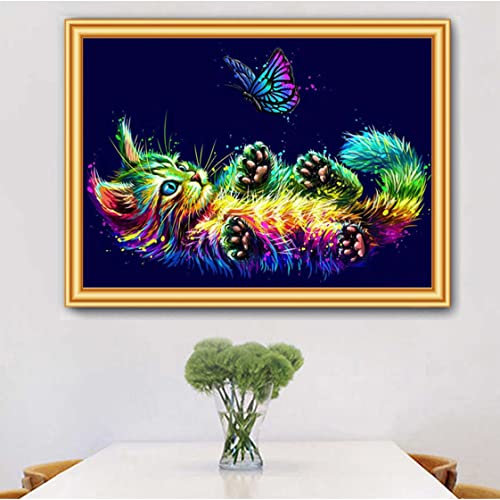 HIQE-FL Diamant Painting Chats,Kit de Peinture