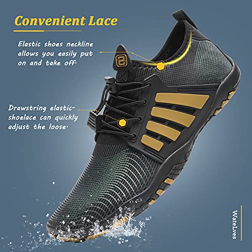 Image of WateLves Water Shoes Mens Womens Beach Swim Shoes Quick-Dry Aqua Socks Pool Shoes for Surf Yoga Water Aerobics