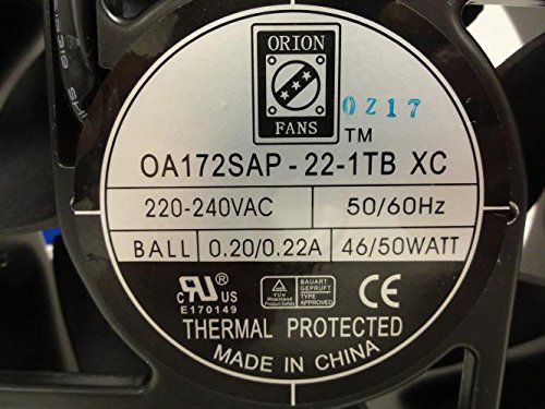 Orion 172x150x51mm XC Cooler Fan, 220-240Vac, 0.92W, <30dB Noise, Desktop & Graphic Cards