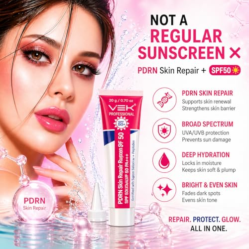 Image of PDRN Repair Tinted Sunscreen SPF 50+ | Broad Spectrum UVA /UVB Protection | Skin Repair Formula with Natural Tinted Coverage | Lightweight, Non-Greasy Daily Wear for Even, Glowing Skin Tone | 20g (Pack of 1)