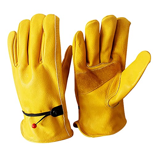 Gants de travail résistants aux épines en cuir anti-ronces pour taille du jardin