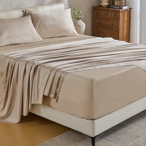 Image of MEISHANG 1000TC Cotton Sheets California King, 18-24 inch Extra Deep Pocket | 1000TC Egyptian Cotton Sheets, Sateen Weave, Ultra Soft & Breathable, OEKO-TEX Certified
