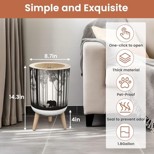 Caneca pequeña con tapa y diseño boho 7L para interiores miniatura 3